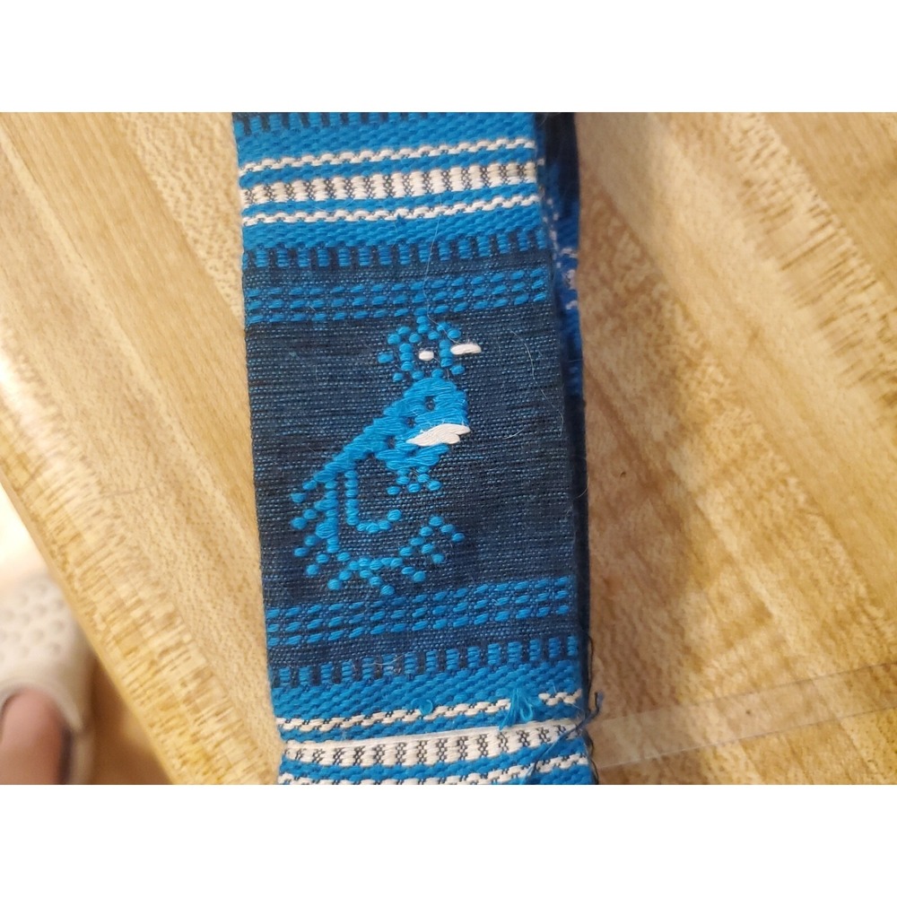 Blue Mexican Embroidered Coasters with Fringes ,drink